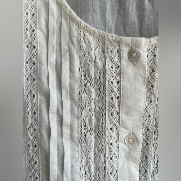 Nice Things Long Sleeve Lace Button Down Tuxedo Placket Blouse-Size 42 - Picture 5 of 8